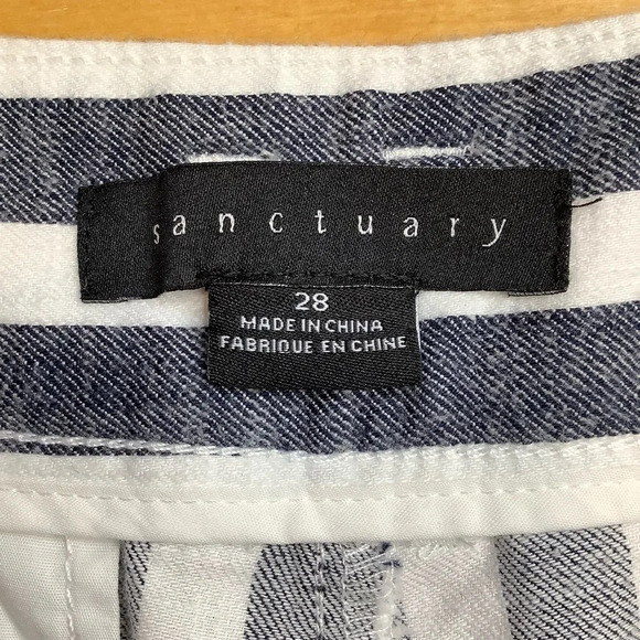 SANCTUARY Striped Boxer Cotton Bermuda Shorts - Picture 9 of 13